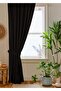 Black Honeycomb Velvet Textured Background Curtain Plain Stitched Extrafor Drawstring 1st Class Quality - 3