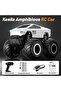 RC Amphibious Off-Road Vehicle Toy – 2.4G Remote Control Car with Big Wheels, 360° Rotatio - 4