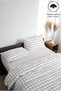 Duvet Cover Set Double Cotton Plaid (160x200 Elastic Sheet + Duvet Cover + 2 Pillow Cases) - 4