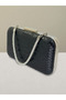 Black Color Anaconda Patterned Matte Stylish and Luxurious Women's Evening Dress Bag Wedding Engagement - 4