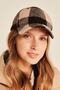 Unisex Beige Plaid Wool Cap - 2