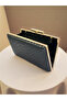 Black Color Anaconda Patterned Matte Stylish and Luxurious Women's Evening Dress Bag Wedding Engagement - 6