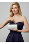 Special Design Metal Handle Crystal Stone Double Color Pearl Silver Evening Dress Bag Kına