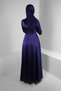 STONE EMBROIDERED DRAPE DETAILED EVENING DRESS 50352 - 3