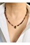 Natural Stone Agate and Tiger Eye Necklace 45 cm