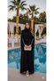 Hijab Stylish and High Quality Dubai Silk Shawl Abaya Ferace White Bead Detailed Length 150 cm