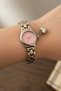 Minimal Women's Wristwatch – Pink Dial, Elegant Silver Color Band, Stylish Design for Gift Giving - 4