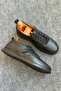 Black Light Comfortable Leather Men's Shoes- Sneakers - 7