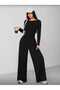 Black Women's Baggy Oversized Plus Size Sportswear Loose Fit Stretchy Comfortable Fabric Sweatpants - 6