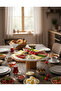 Natural Real White Marble 28 cm Ruffled Wooden Legs Cake Stand Cake Presentation Stand - 3
