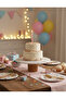 Natural Real White Marble 28 cm Ruffled Wooden Legs Cake Stand Cake Presentation Stand - 5