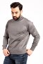 Men's Thin Wool Knitwear Knitting Regular Fit Dad Half Turtleneck High Neck Sweater Blouse 5140 - 2
