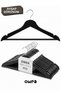 10 Pieces Wood Look Plastic a Quality Black Hanger Trouser Shirt Hanger Unbreakable - 2