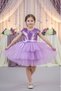 Sequined Layered Lilac Children's Evening Dress Show Party Dress 23Nisan Dress Aby182