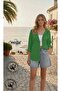 Women's Linen Green Shirt Summer Oversize Shirt New Season - 2