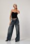 Whatsup High Waist Cross Button Wide Leg Pants - 5