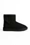 Girl's Black Regular Length Banded Fur Winter Boots