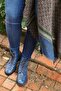 Navy Blue Genuine Leather Boots-Model Name: New York - 4