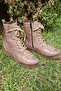 Dark Mink Genuine Leather Boots-Model Name: New York - 2