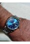 Men's Wristwatch Steel Case (Silver Steel Band) (Navy Blue Dial) - 6044