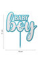 Blue Baby Boy Cake Topper (Baby Boy Babyshower Cake Topper) - 3