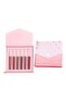 6-Piece Matte Liquid Lip Gloss Set Elegant Pink Gift Box