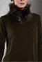 Fur Detailed Knitting Dress 44936 - 5
