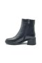 Women's Genuine Leather Zippered Casual Boots 2551402K - Black - 36 - 4