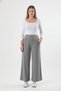 Women's High Waist Pocket Wide Leg Soft Quality Knitted Trousers - 5