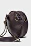 Women's Brown Blue Round Mini Shoulder Bag Kyvrlk02 - 5