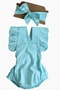 Baby Girl Mint Green Cotton Salopet Bandana Newborn Set - 6