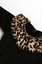 Baby Girl Leopard Collared Snap Detailed Salopet Newborn Jumpsuit - 7