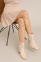 Beige Women's Tassel Detailed Patent Leather Boots&Bootie 5.5cm Byndpusbt01 - 3