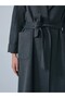 Oversize Coat with Brooch and Large Pockets Dark Gray - 5