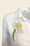 Daisy Embroidered White Shirt - 4