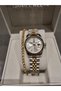 Yellow Metallic Steel Bracelet Calendar Women's Wrist Watch+Gift Bracelet - 5