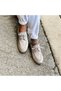 Beige Suede Genuine Leather Women's Casual Comfortable Lace-Up Shoes