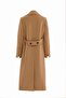 Double Button Maxi Length Coat Camel - 6