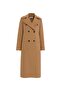 Double Button Maxi Length Coat Camel - 5