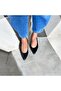 Black Genuine Leather Pointed Toe Stylish and Comfortable Daily Ballerinas - 7