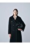 Double Button Maxi Length Coat Black - 2