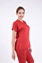 Unisex Stretch Fabric Nurse Doctor Scrubs Set Sweatproof Fabric Scrubs Hospital Uniform Red - 7
