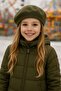 Children's French Painter Felt Beret Khaki - 5