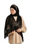 Black-Gold Back Tie Shawl Chiffon Sequin Cross 1912_102 - 2