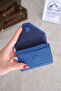 Accordion Genuine Leather Card Holder Blue - 3