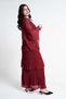 Maxi Pleated Dress with Flutter Sleeves - 3