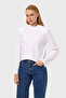 Mecy - White Women's Snap Padded Long Sleeve Basic - 5