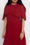 Solid Midi Dress with Flutter Sleeves - 2