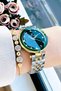 Original Women's Wristwatch, Cut Glass Waterproof Gold Silver Steel Band - Bracelet Gift Dkby2049C4 - 5