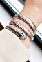 Snake Watch Model - Women's Wrist Watch, Waterproof Rose Silver Steel Band - Bracelet Gift Dkby2046C6 - 7